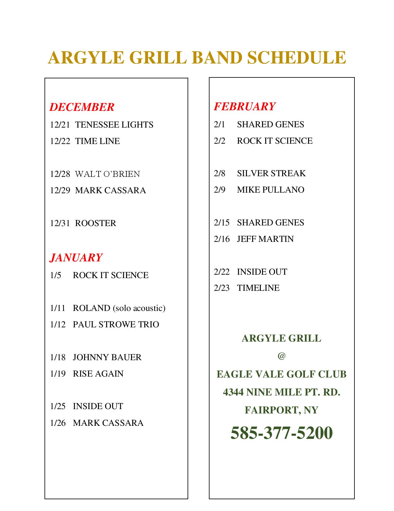 Argyle Schedule UPDATEDpage001 Eagle Vale Golf Club