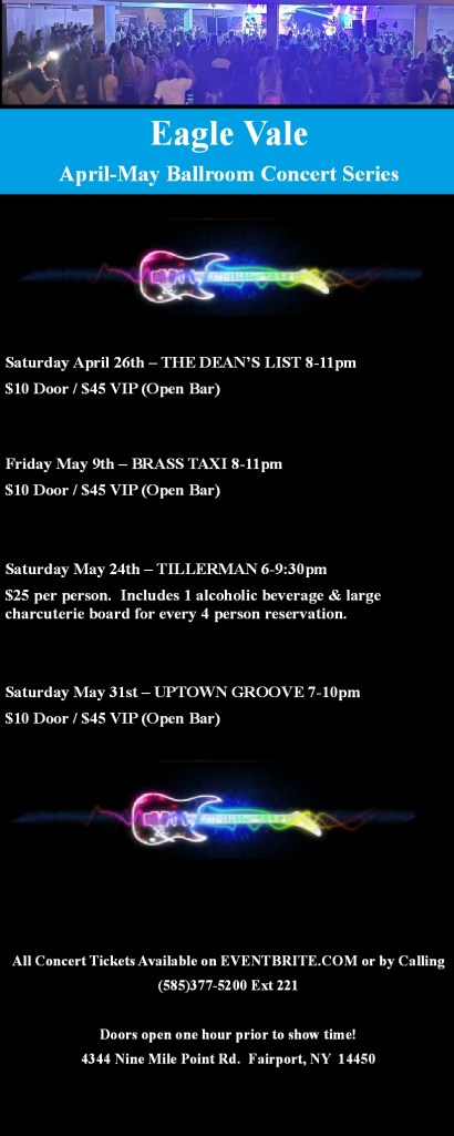 EV Ballroom Concert Series April & May