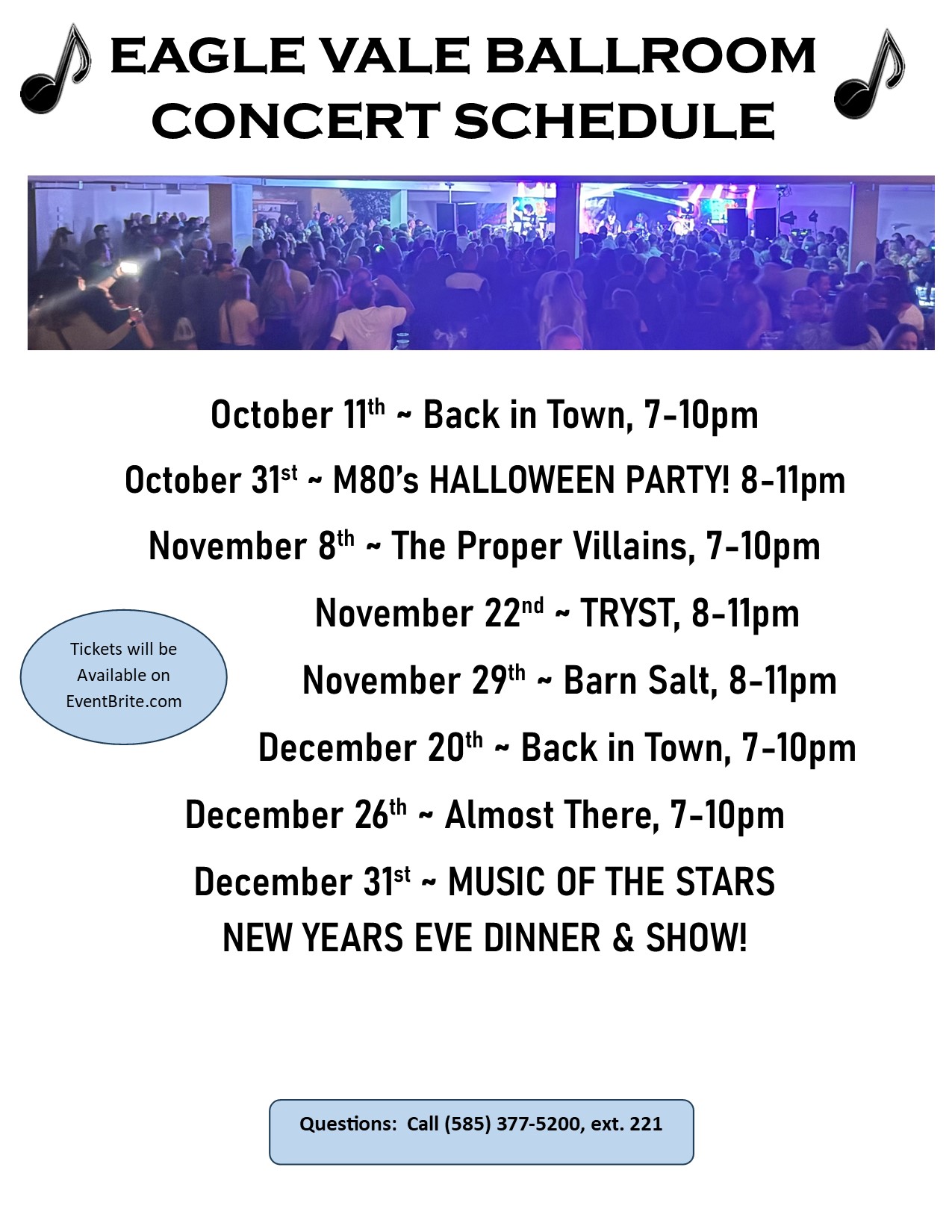 2025 fall Ballroom Concert Series