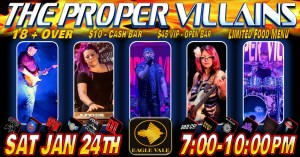 Proper Villains concert flyer