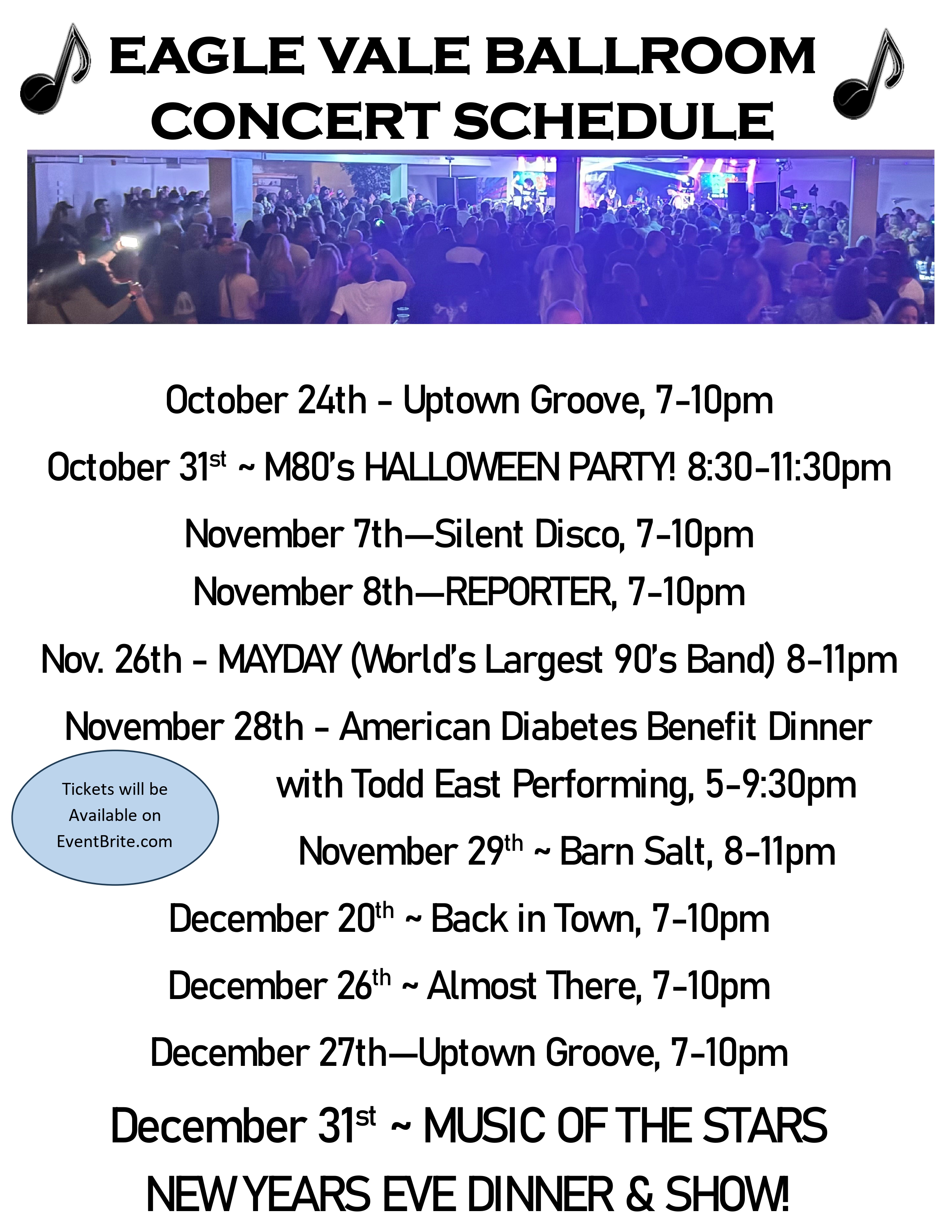 2025 Schedule Concerts