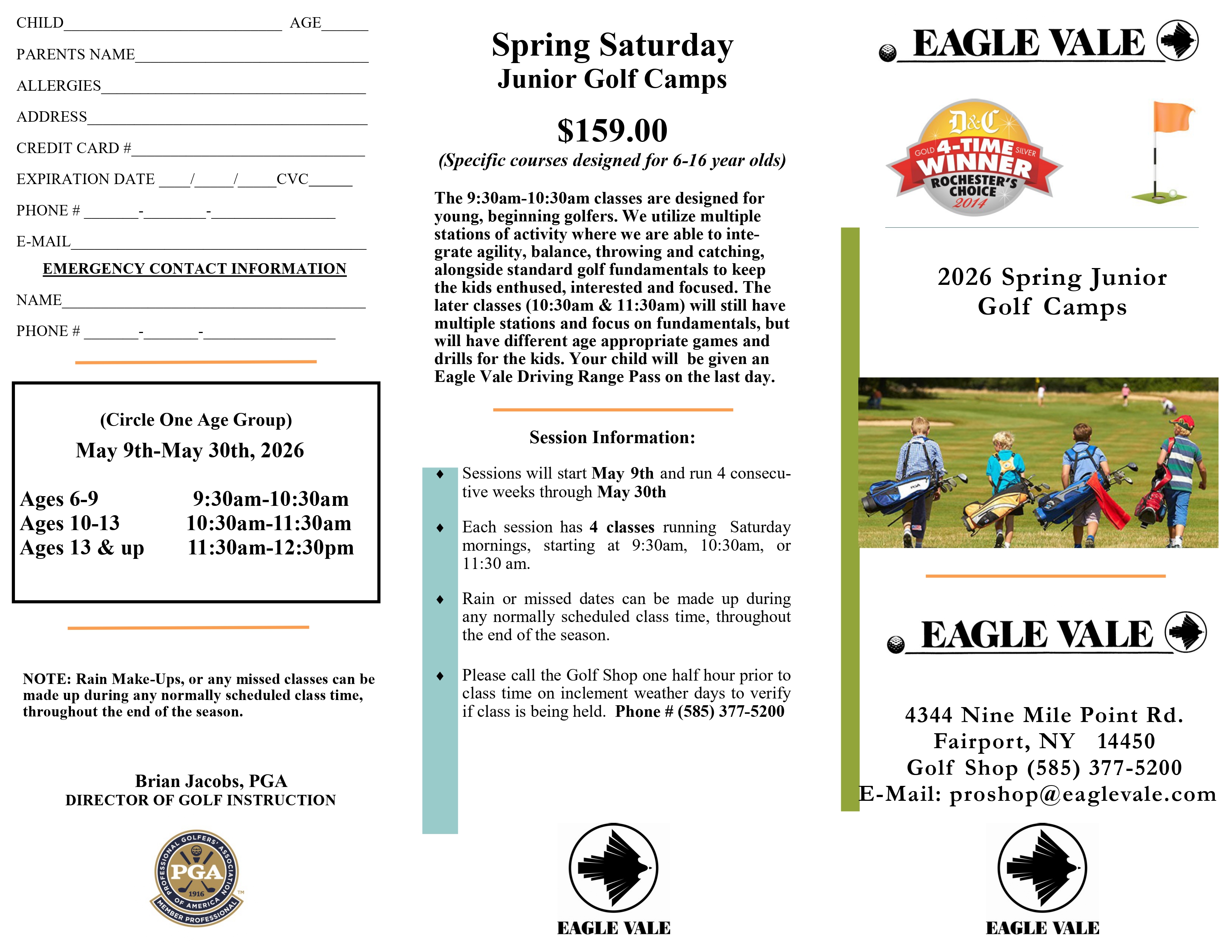 2026 Spring Jr. Camp Brochure